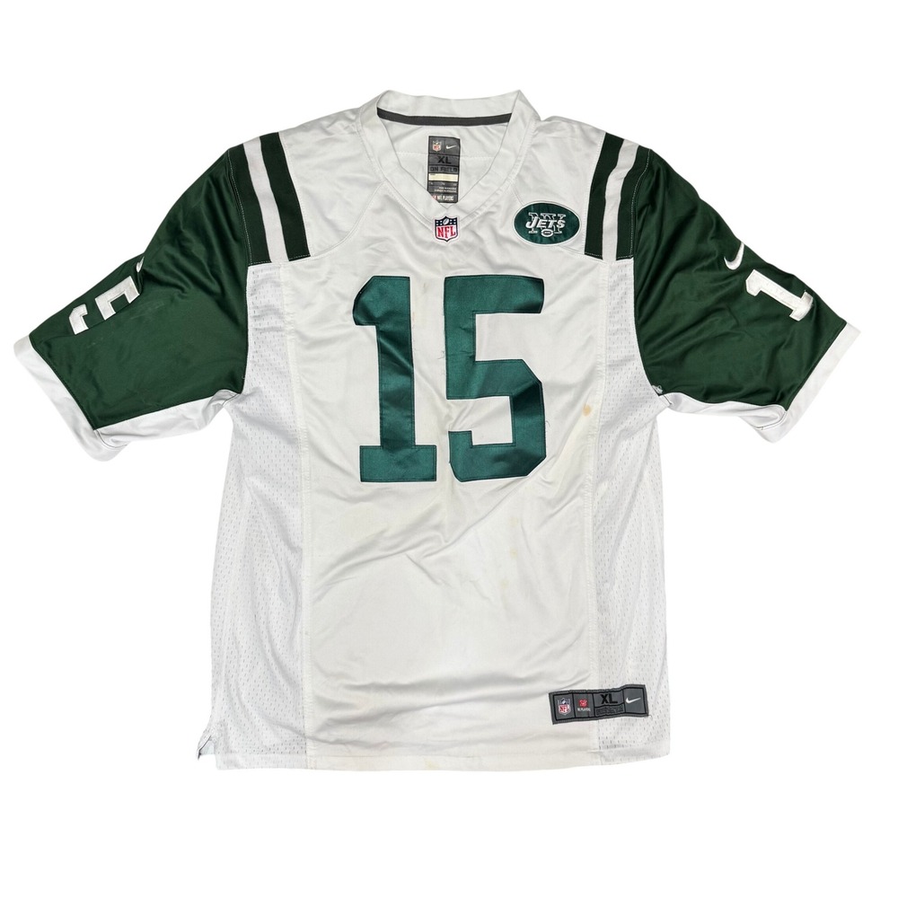 Nike NFL New York Jets Tim Tebow 15 Stitched Jersey White Green XL SU120710HBB